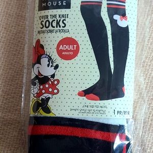 Brand new Over the knew minney socks one sz fits most